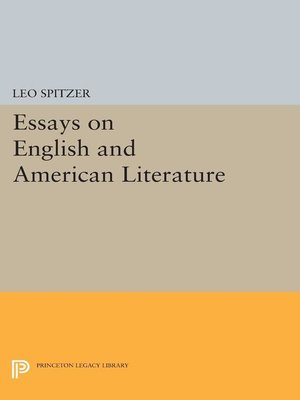 cover image of Essays on English and American Literature